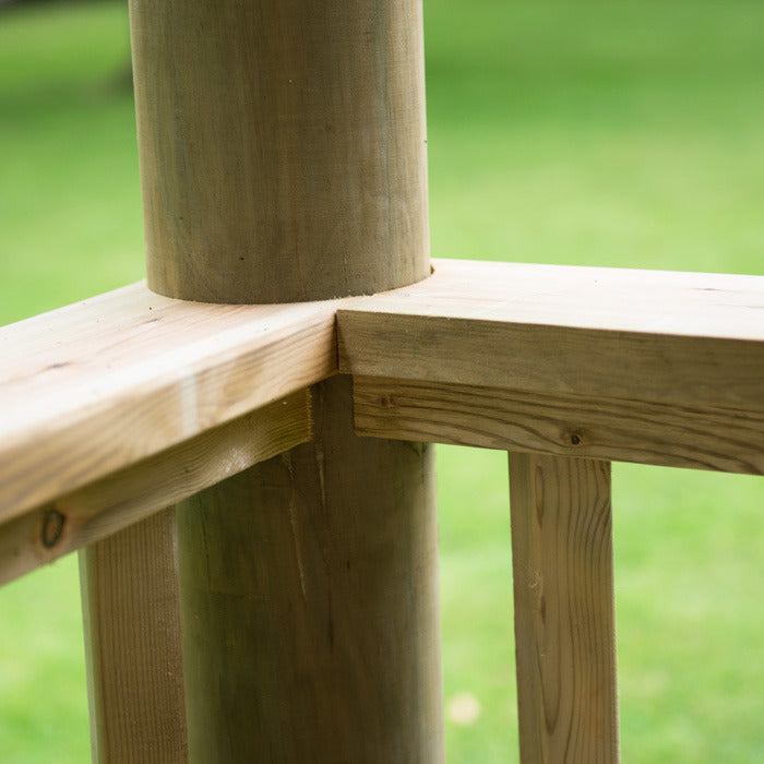 Hartwood 3.5m Premium Square Gazebo With Timber Roof | Sheds.co.uk