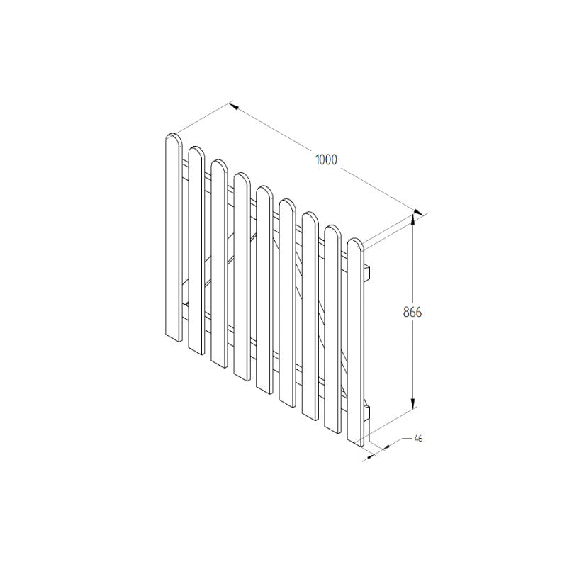 Hartwood 3' x 3' Heavy Duty Pale Picket Gate | Sheds.co.uk