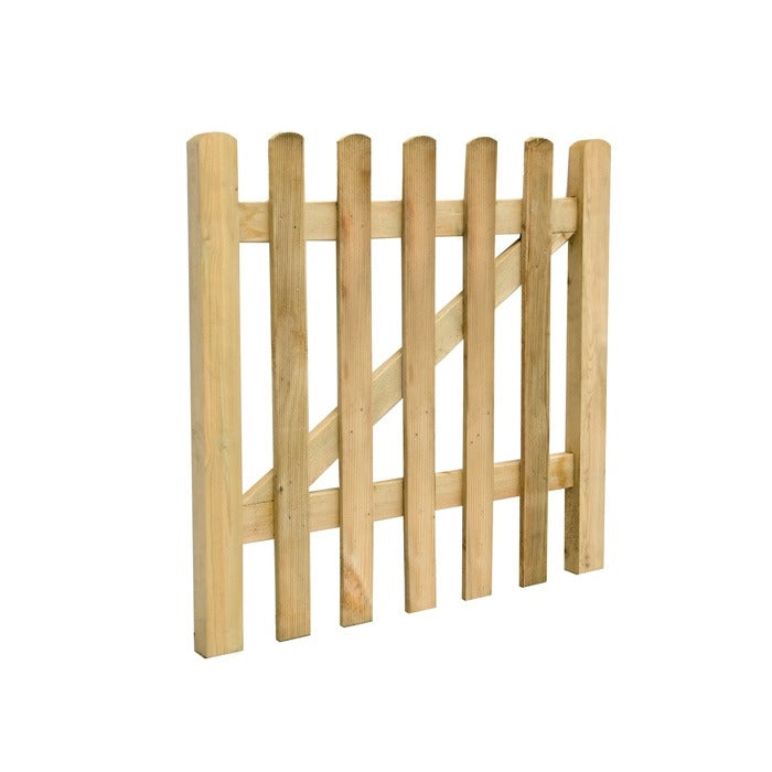Hartwood 3' x 3' Pressure Treated Pale Picket Gate | Sheds.co.uk