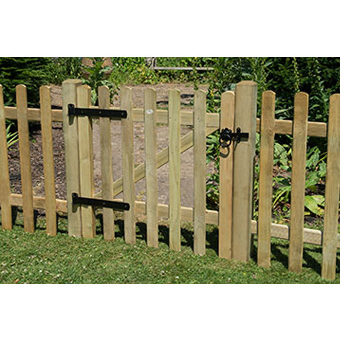 Hartwood 3' x 3' Pressure Treated Pale Picket Gate | Sheds.co.uk