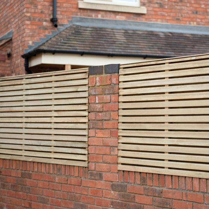 Hartwood 6' Pressure Treated Contemporary Double Slatted Fence Panel | Sheds.co.uk