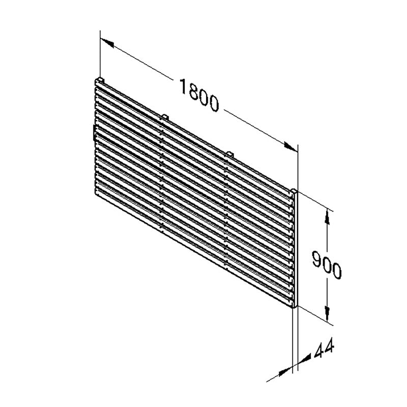 Hartwood 6' Pressure Treated Contemporary Slatted Fence Panel