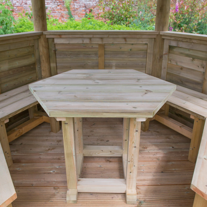 Hartwood 3m Premium Hexagonal Gazebo With Timber Roof | Sheds.co.uk