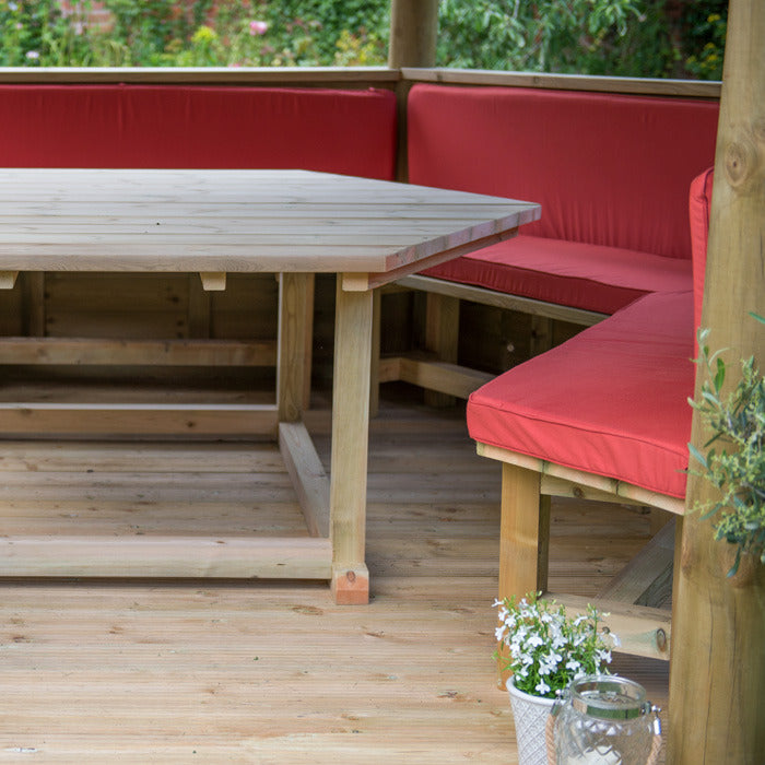 Hartwood 4.7m Premium Hexagonal Gazebo With Cedar Roof | Sheds.co.uk