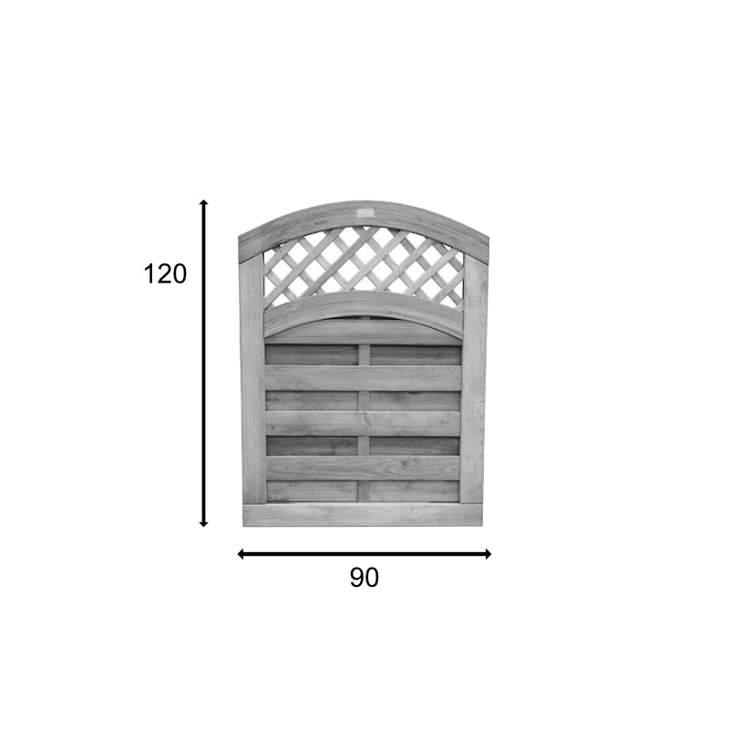 Hartwood 4' Horizontal Weave Gate With Wavy Trellis