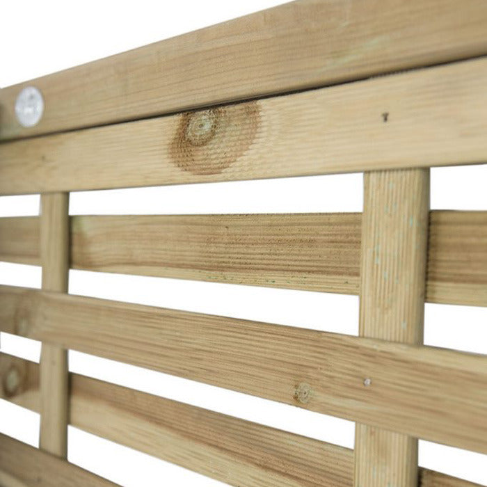 Hartwood 6' Pressure Treated Horizontal Weave Fence Panel With Slatted Top | Sheds.co.uk