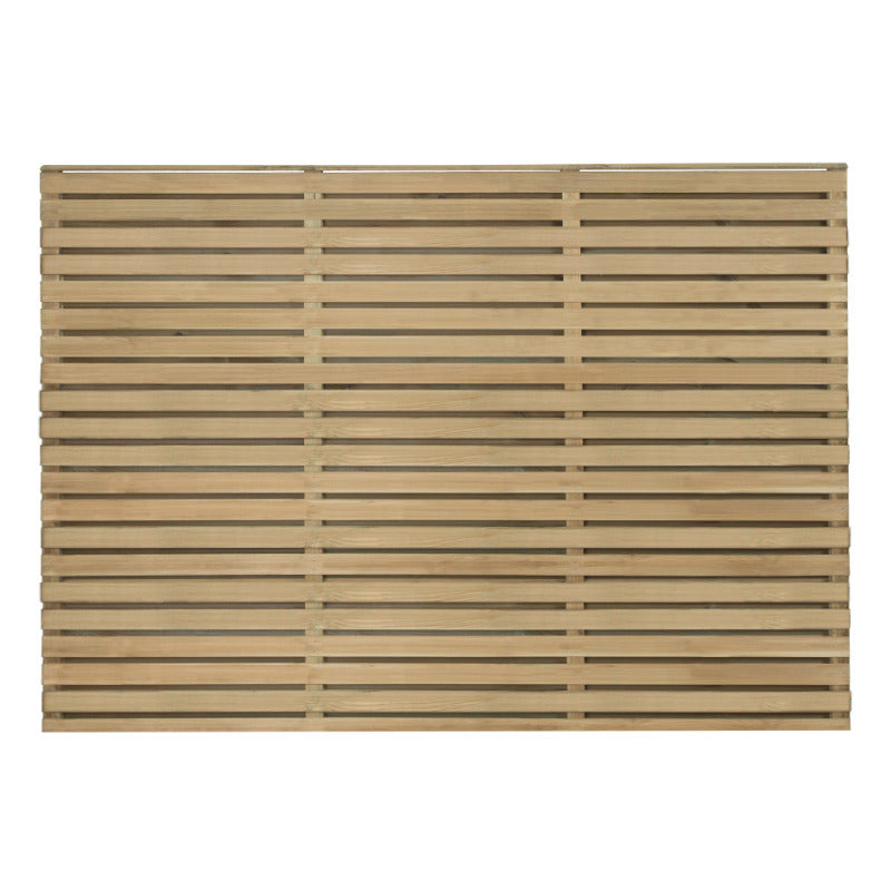 Hartwood 6' Pressure Treated Contemporary Double Slatted Fence Panel | Sheds.co.uk