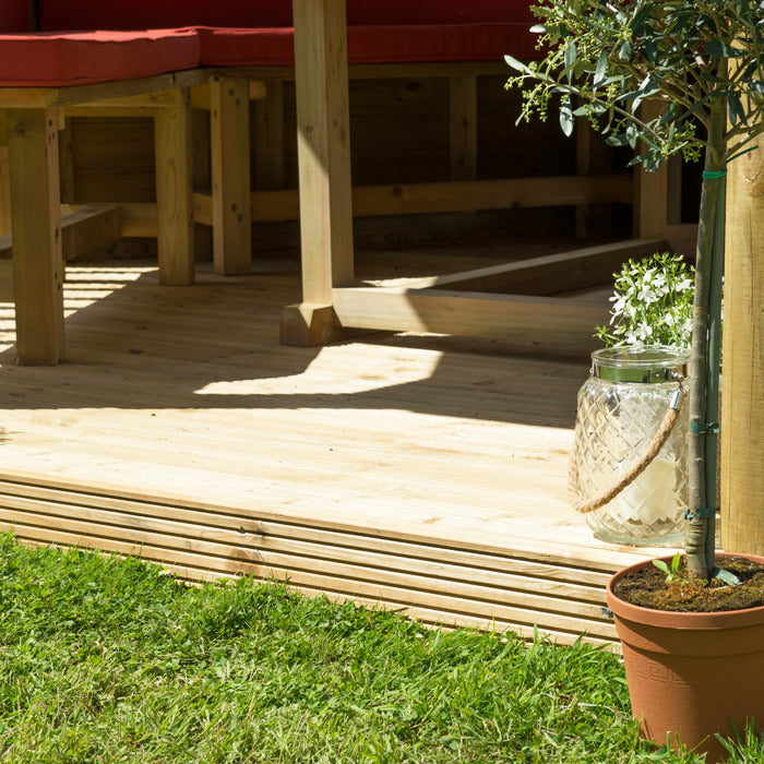 Hartwood 4m Premium Hexagonal Gazebo With Timber Roof | Sheds.co.uk