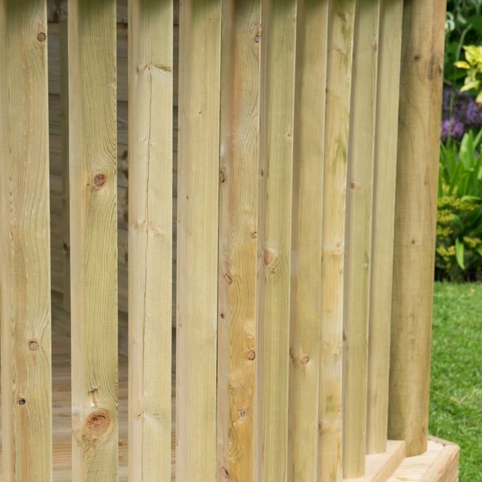 Hartwood 5.1m Premium Oval Gazebo With Cedar Roof | Sheds.co.uk