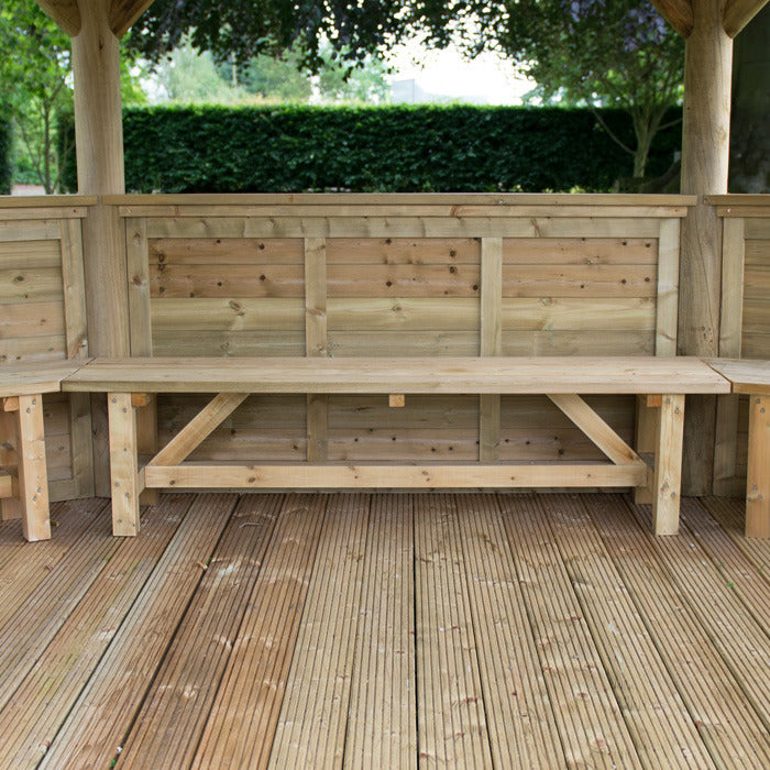 Hartwood 5.1m Premium Oval Gazebo With Cedar Roof | Sheds.co.uk