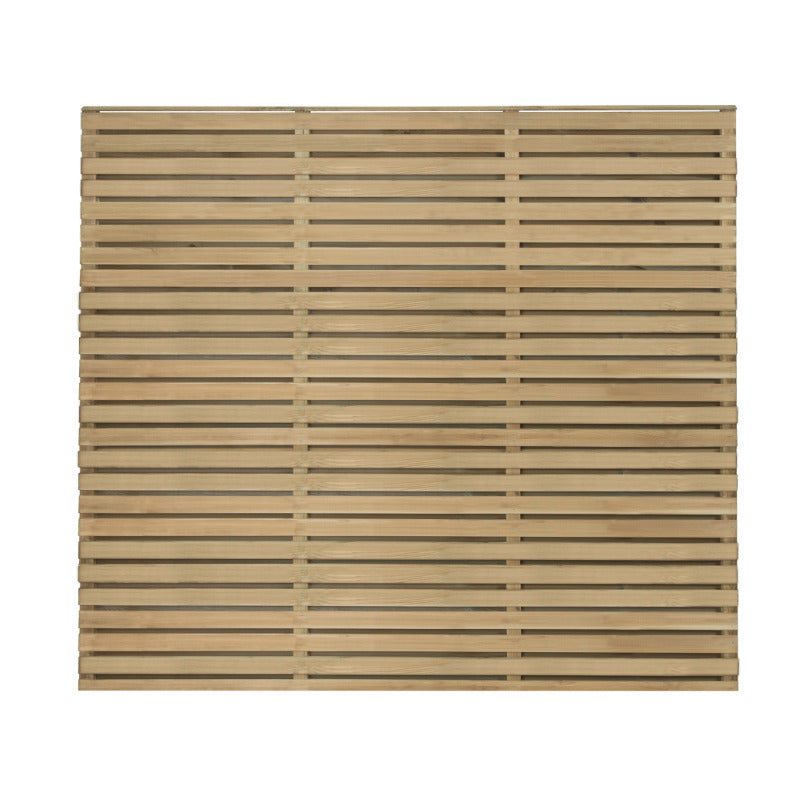 Hartwood 6' Pressure Treated Contemporary Double Slatted Fence Panel | Sheds.co.uk