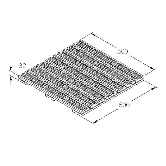 Hartwood 50cm Deck Tiles - Pack of 4 | Sheds.co.uk