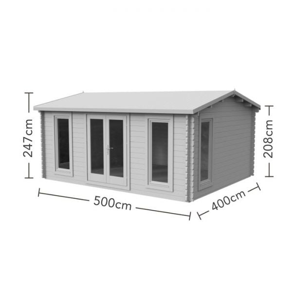Hartwood 5m x 4m Newton Log Cabin | Sheds.co.uk