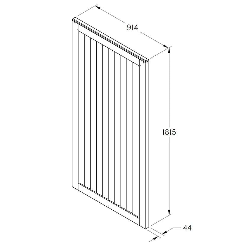 Hartwood 6' x 3' Closeboard Gate