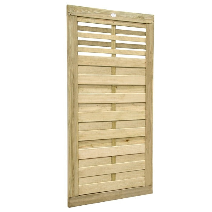 Hartwood 6' x 3' Horizontal Weave Gate With Slatted Top | Sheds.co.uk