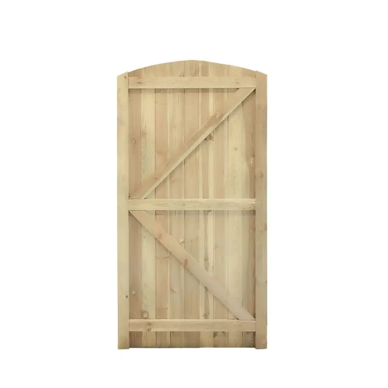 Hartwood 6' x 3' Pressure Treated Vertical Tongue & Groove Gate With Curved Top | Sheds.co.uk