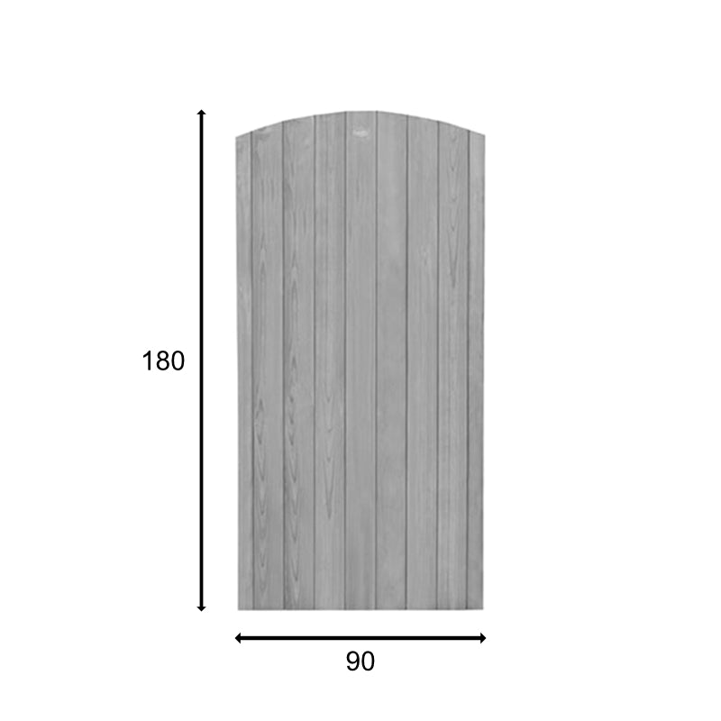 Hartwood 6' x 3' Pressure Treated Vertical Tongue & Groove Gate With Curved Top | Sheds.co.uk