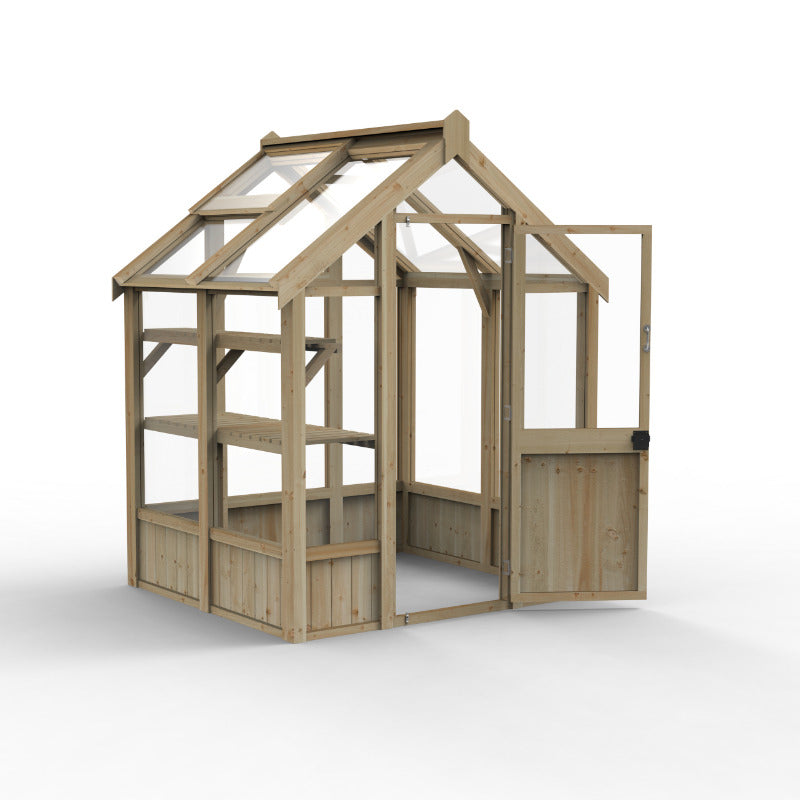 Hartwood 6' x 5' Pressure Treated Modular Vale Greenhouse | Sheds.co.uk