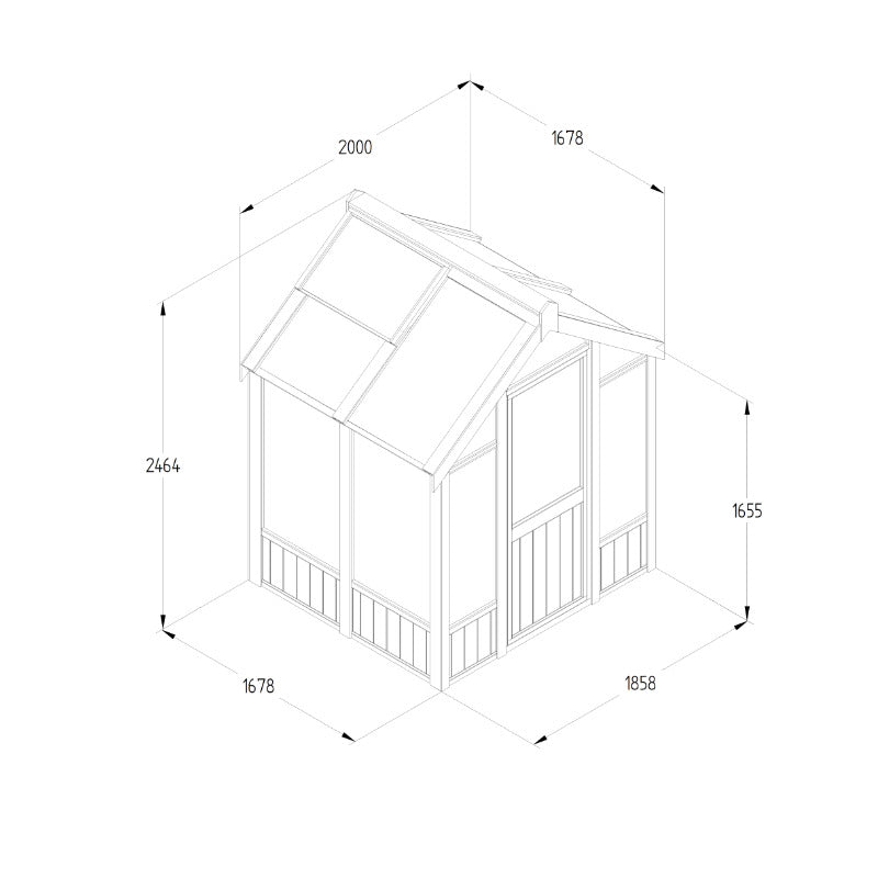Hartwood 6' x 5' Pressure Treated Modular Vale Greenhouse | Sheds.co.uk