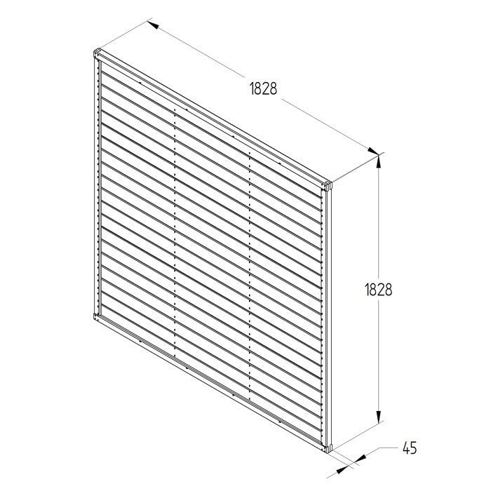 Hartwood 6' x 6' Pressure Treated Horizontal Tongue & Groove Fence Panel