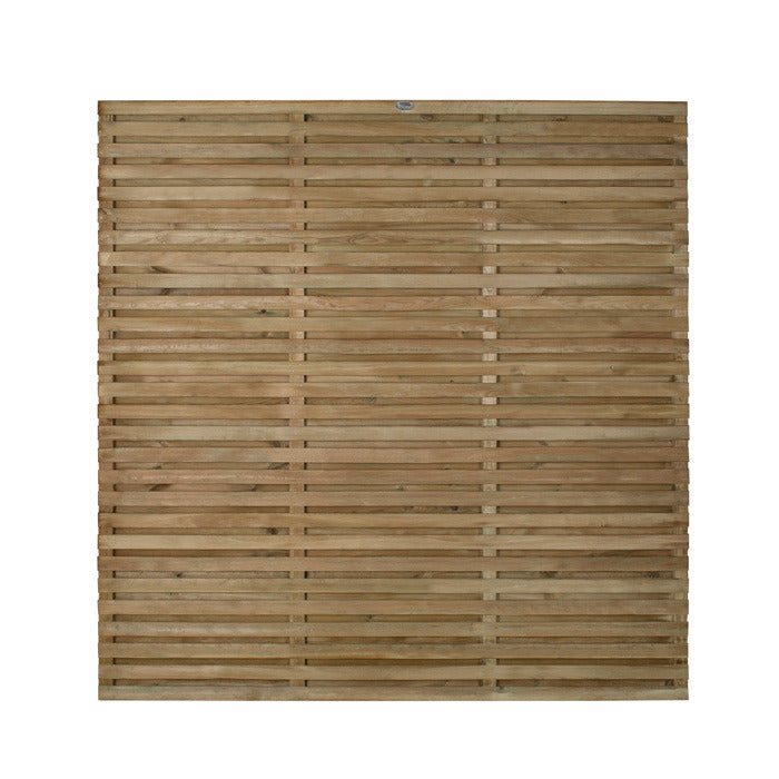 Hartwood 6' Pressure Treated Contemporary Double Slatted Fence Panel | Sheds.co.uk