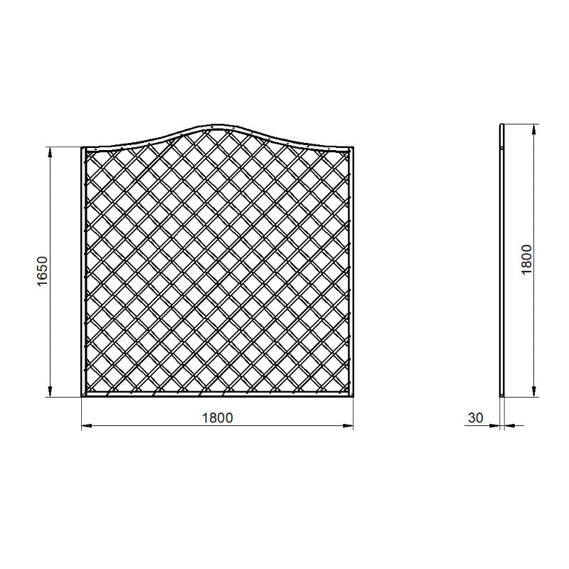 Hartwood 6' x 6' Pressure Treated Diamond Garden Screen