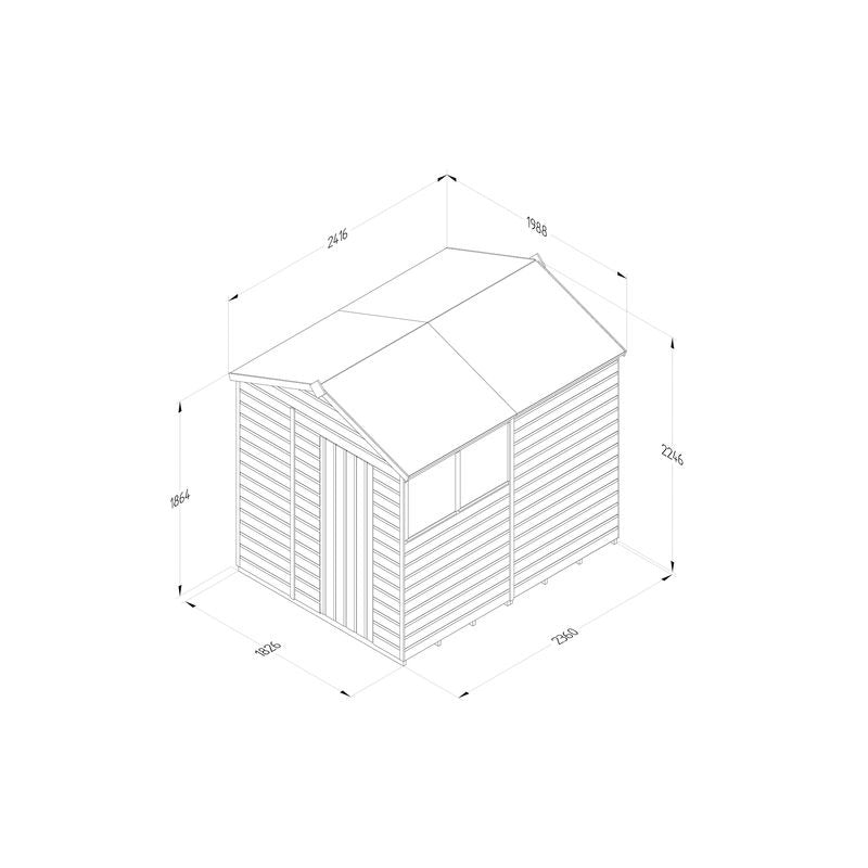 Hartwood 6' x 8' Pressure Treated Shiplap Apex Shed