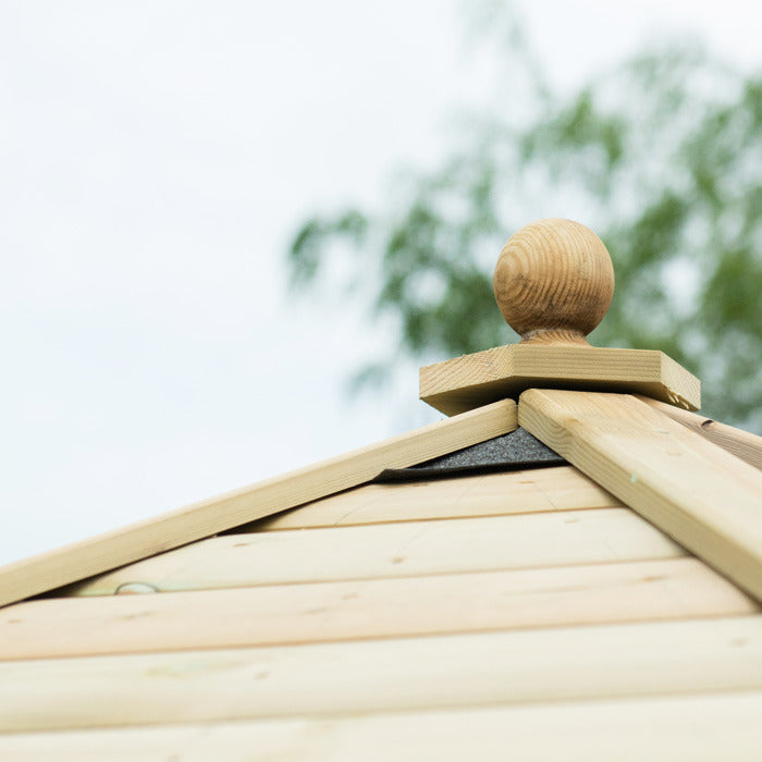 Hartwood 6m Premium Oval Gazebo With Timber Roof | Sheds.co.uk