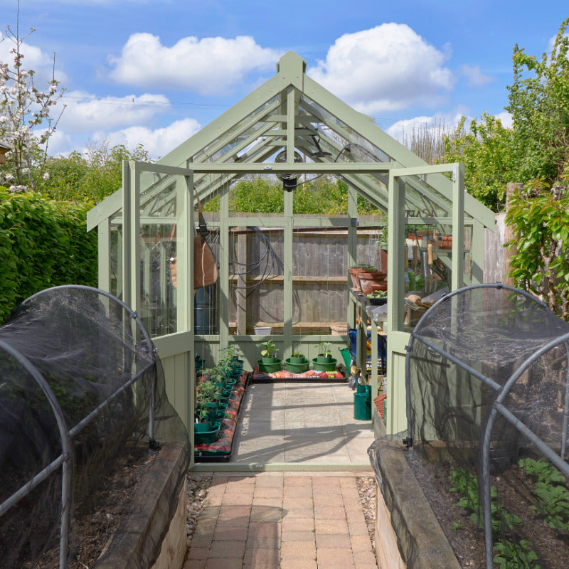Hartwood 8' x 10' Pressure Treated Modular Vale Greenhouse | Sheds.co.uk