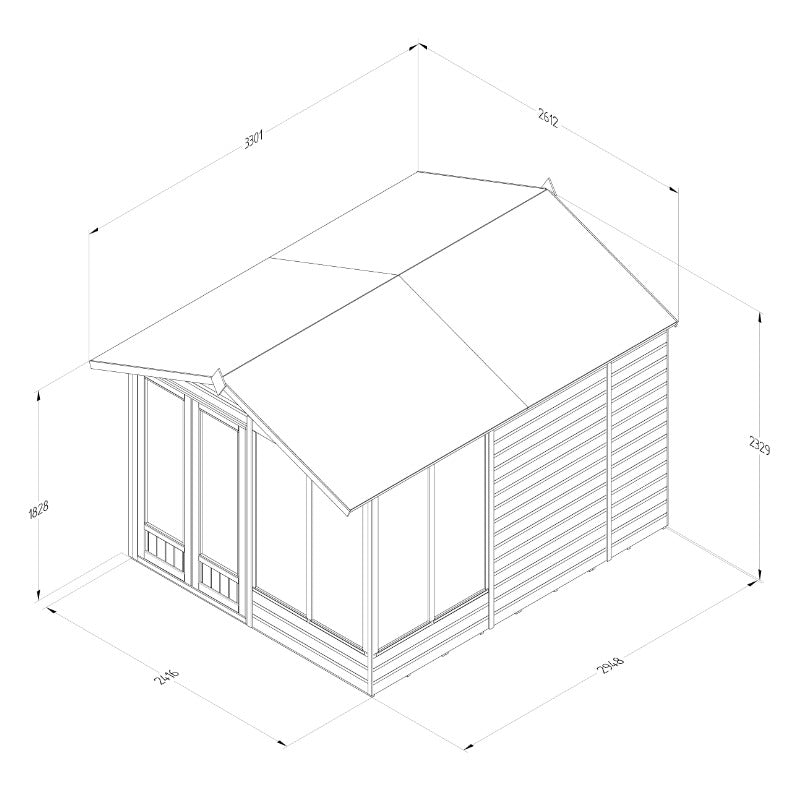 Hartwood 8' x 10' Worcester Pressure Treated Shiplap Apex Summer House