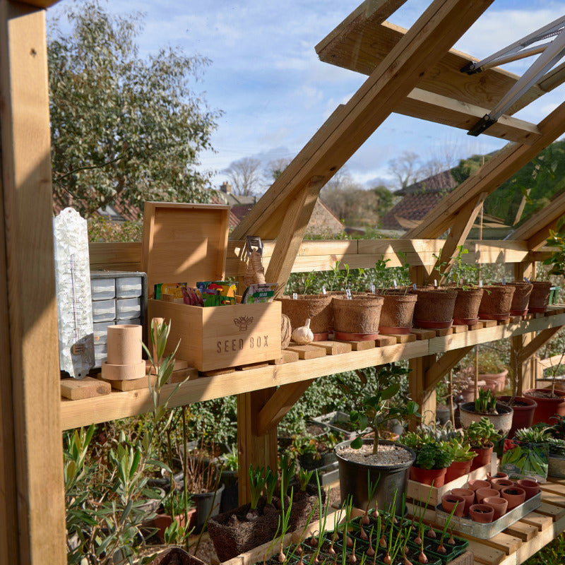 Hartwood 8' x 6' Pressure Treated Modular Vale Greenhouse | Sheds.co.uk