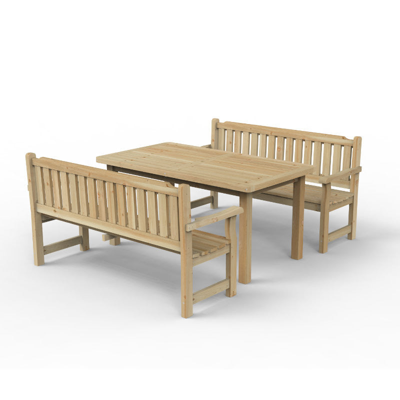 Hartwood Ashford Wooden Garden Bench Dining Set | Sheds.co.uk