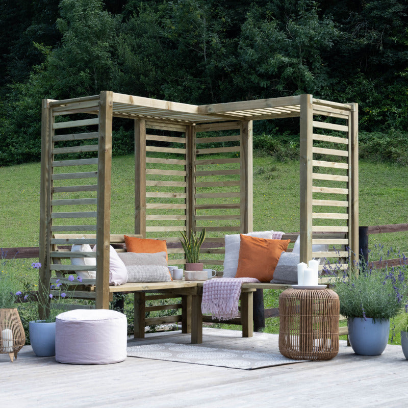 Hartwood Chester Corner Arbour Seat | Sheds.co.uk