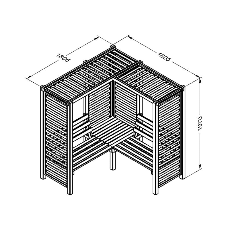 Hartwood Chester Corner Arbour Seat | Sheds.co.uk