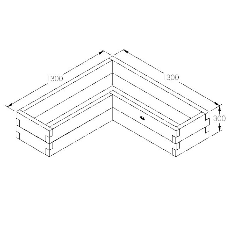 Hartwood Corner Raised Bed | Sheds.co.uk
