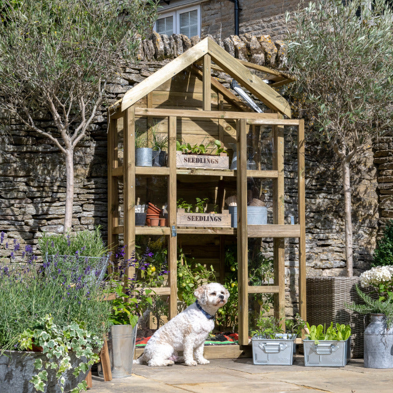 Hartwood Georgian Wall Greenhouse With Auto Vent | Sheds.co.uk