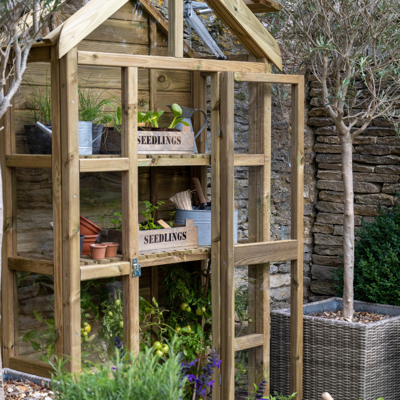 Hartwood Georgian Wall Greenhouse With Auto Vent | Sheds.co.uk