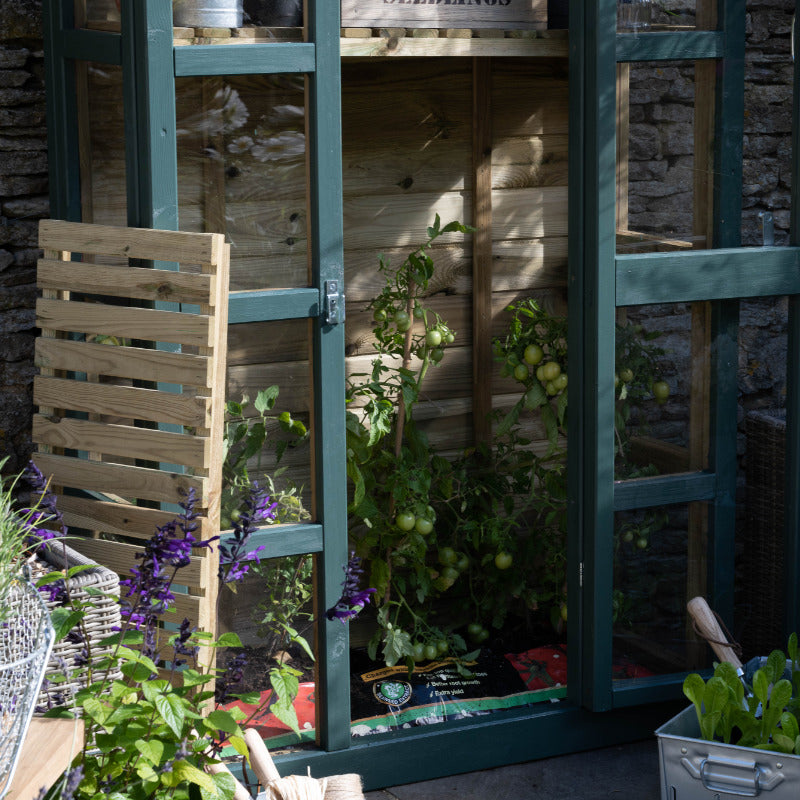 Hartwood Georgian Wall Greenhouse With Auto Vent | Sheds.co.uk