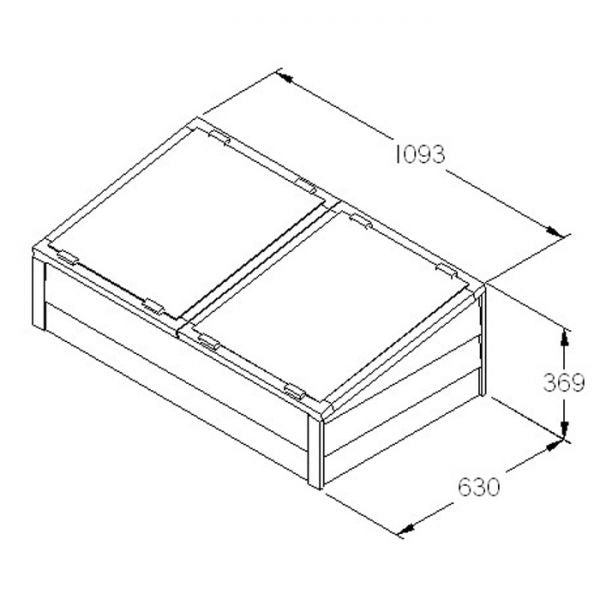 Hartwood Large Overlap Cold Frame | Sheds.co.uk