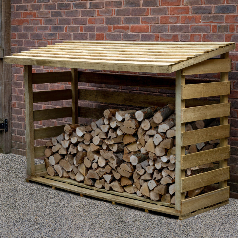 Hartwood Large Pent Log Store | Sheds.co.uk