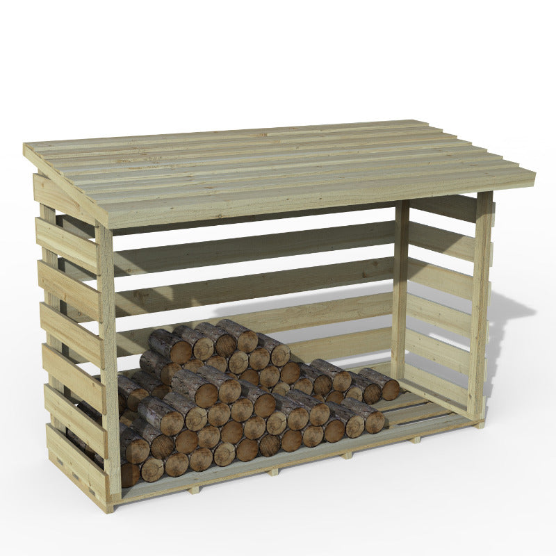Hartwood Large Pent Log Store | Sheds.co.uk