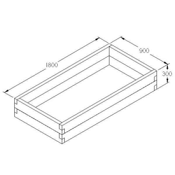 Hartwood Large Raised Bed | Sheds.co.uk