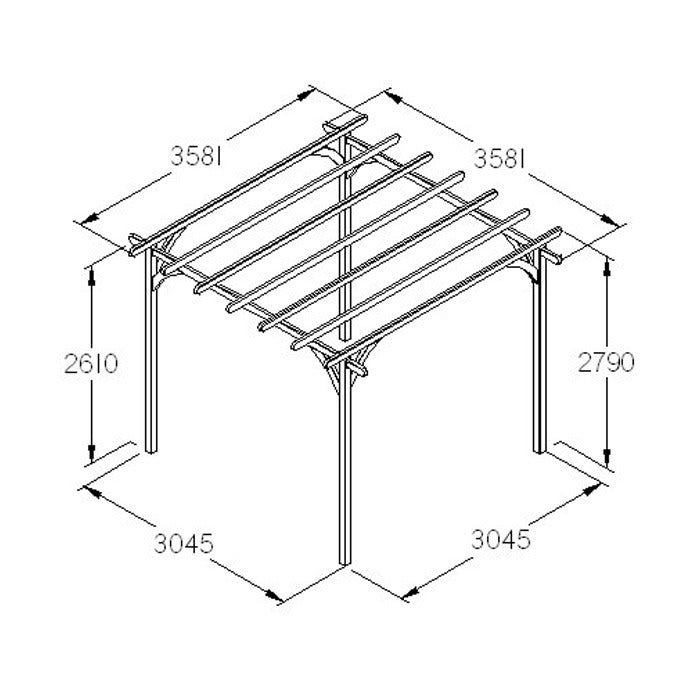Hartwood Large Supreme Pergola Kit | Sheds.co.uk