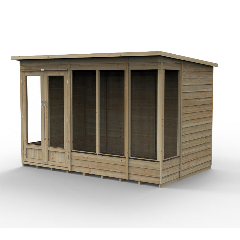 Hartwood Life Time 10' x 6' Pressure Treated Overlap Pent Summer House | Sheds.co.uk