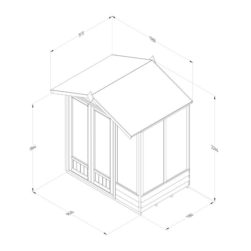 Hartwood Life Time 6' x 4' Pressure Treated Overlap Apex Summer House