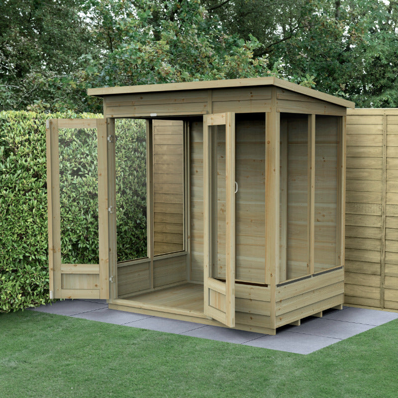 Hartwood Life Time 6' x 4' Pressure Treated Overlap Pent Summer House | Sheds.co.uk