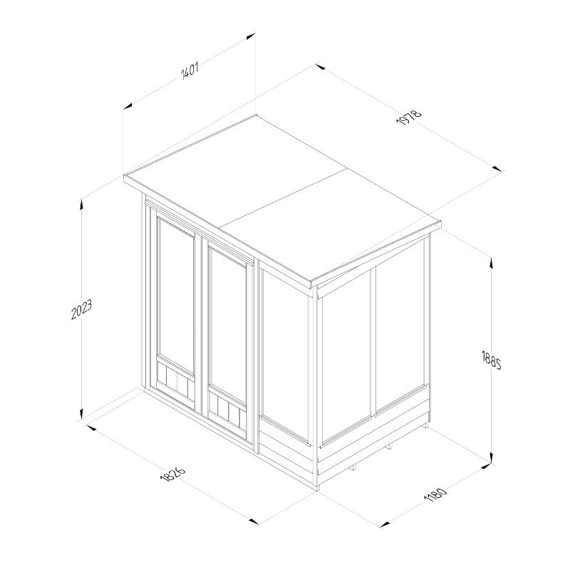 Hartwood Life Time 6' x 4' Pressure Treated Overlap Pent Summer House | Sheds.co.uk