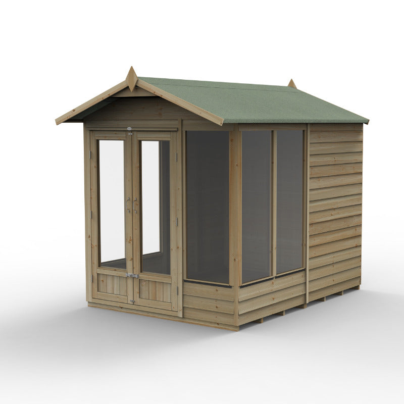 Hartwood Life Time 6' x 8' Pressure Treated Overlap Apex Summer House | Sheds.co.uk