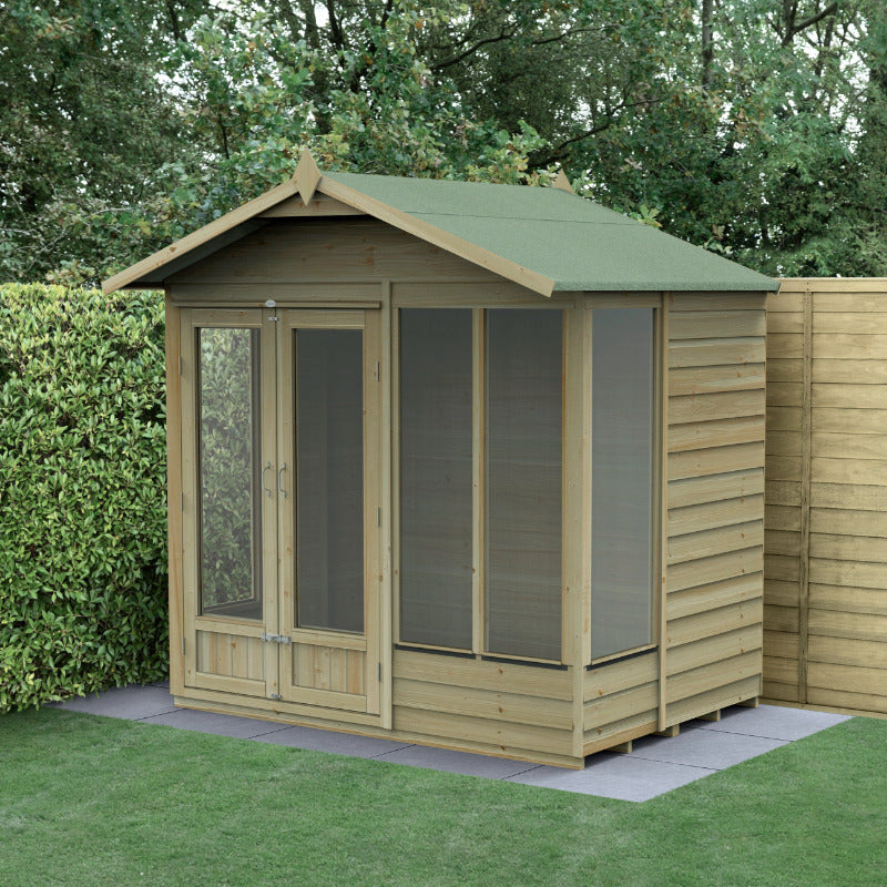 Hartwood Life Time 7' x 5' Pressure Treated Overlap Apex Summer House | Sheds.co.uk