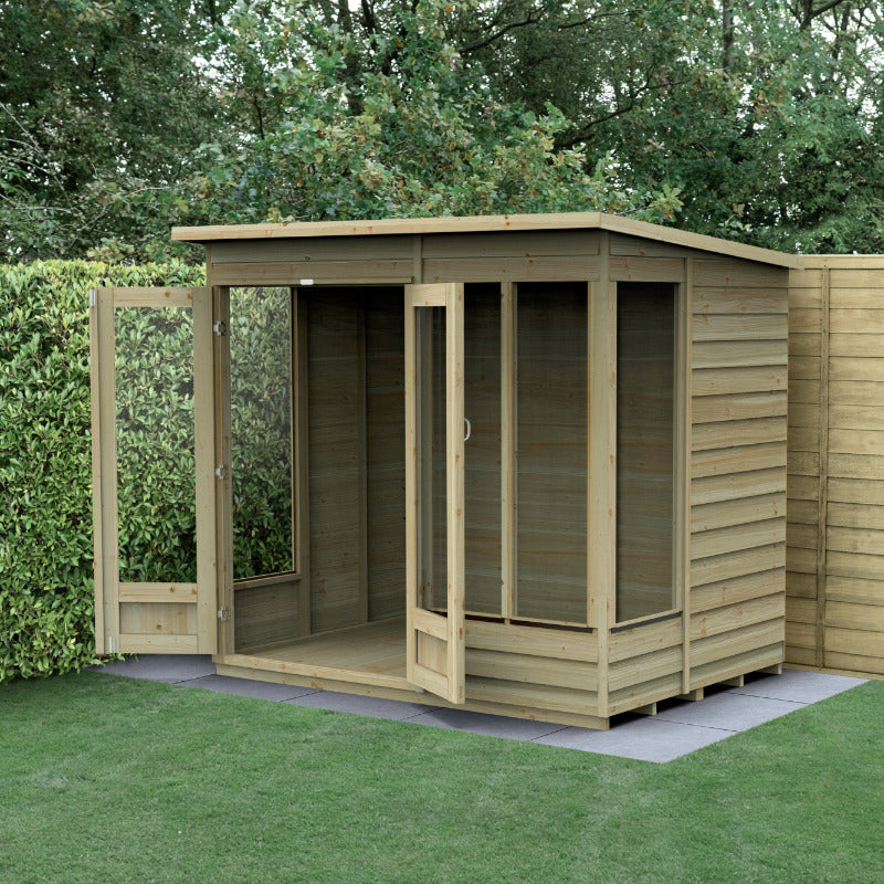 Hartwood Life Time 7' x 5' Pressure Treated Overlap Pent Summer House | Sheds.co.uk